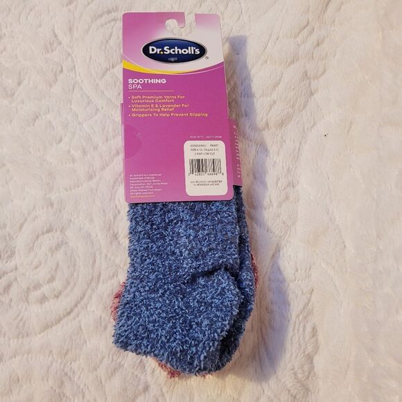 Dr Scholls Low Cut Soothing Spa Socks 2 Pair Lavender & Vitamin E Infused New - Picture 2 of 8